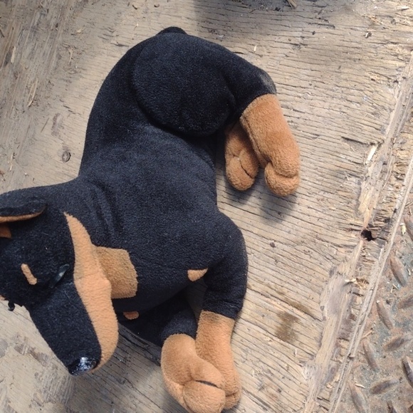 Plush Dog Toy - Black and Brown - Picture 3 of 3